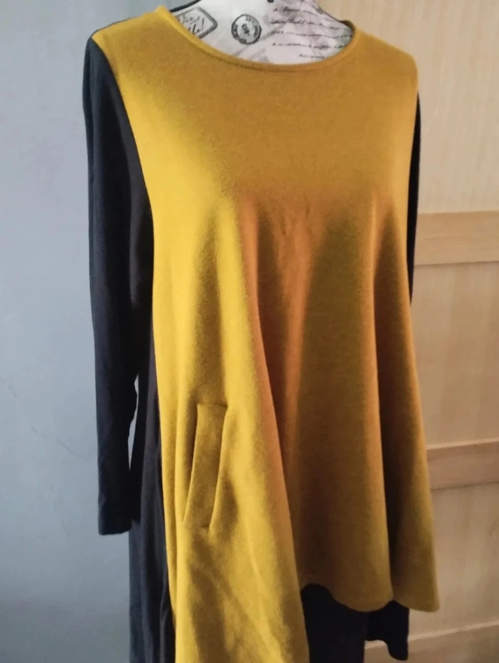 Black/khaki Tunic+Long Skirt Set, Alembika, Size 2 – photo 4